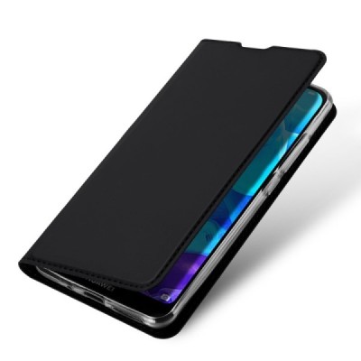 „Dux Ducis“ Skin serijos Huawei Y5 2019 (Honor 8S) juodas odinis atverčiamas dėklas / Priedai.lt