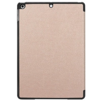 Apple iPad 10,2 (2019) atverčiamas auksinis odinis dėklas - knygutė (sulankstomas) / Priedai.lt