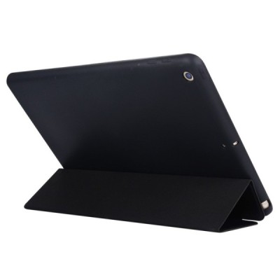 Apple iPad 10,2 (2019) solidus atverčiamas juodas odinis dėklas - knygutė (sulankstomas) / Priedai.lt