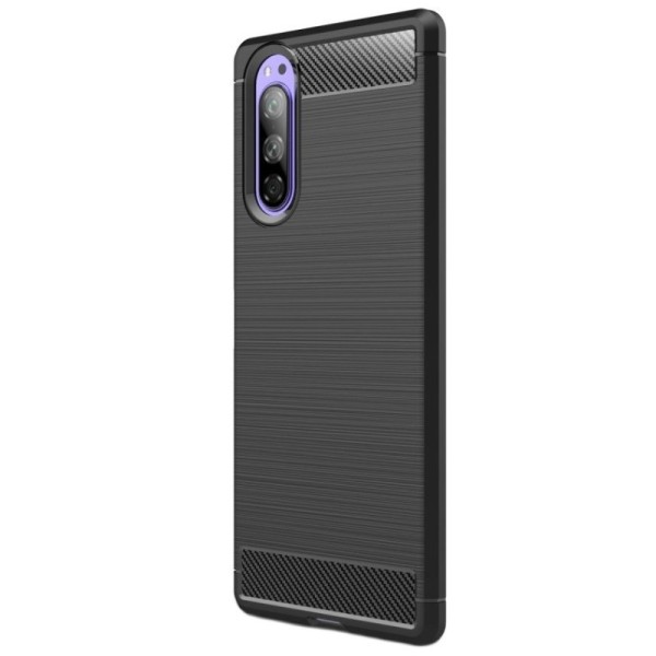 „Mofi“ Carbon Kõva silikoon (TPU) kaaned - must (Xperia 5)