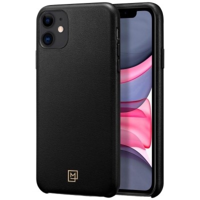 „Spigen“ La Manon Calin Apple iPhone 11 juodas odinis dėklas - nugarėlė / Priedai.lt