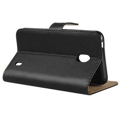 Nokia 2.2 (2019) atverčiamas juodas odinis Casual dėklas - piniginė / Priedai.lt