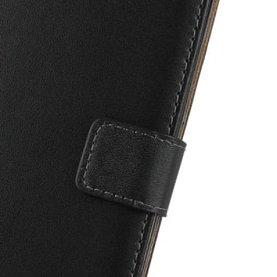 Nokia 2.2 (2019) atverčiamas juodas odinis Casual dėklas - piniginė / Priedai.lt