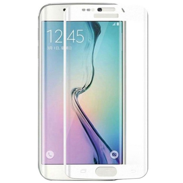 „3D“ Tempered Glass kaitsev ekraaniklaas 0.33 mm - valge (Galaxy S6 Edge)