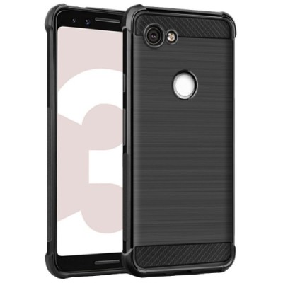 Google Pixel 3a „Imak“ Vega Carbon kieto silikono TPU juodas dėklas - nugarėlė | Priedai.lt