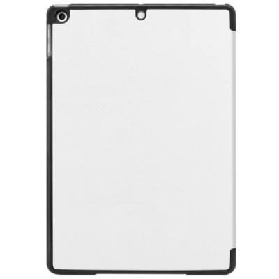 Apple iPad 10,2 (2019) atverčiamas baltas odinis dėklas - knygutė (sulankstomas) / Priedai.lt