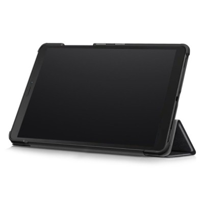Samsung Galaxy Tab A 8.0 (T290, T295) atverčiamas juodas odinis dėklas - knygutė / Priedai.lt