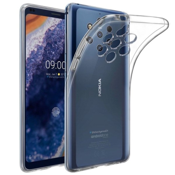 Kõva silikoon (TPU) kaaned - läbipaistev (Nokia 9 PureView)
