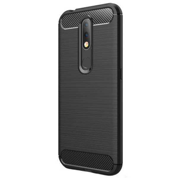 „Carbon“ Kõva silikoon (TPU) kaaned - must (Nokia 4.2)
