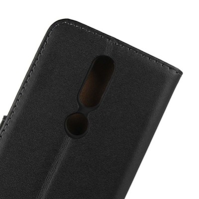 Nokia 4.2 (2019) „Casual“ atverčiamas juodas odinis dėklas - piniginė / Priedai.lt