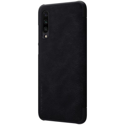 Xiaomi Mi 9 Lite prabangus „Nillkin“ Qin serijos juodas odinis atverčiamas dėklas - knygutė | Priedai.lt