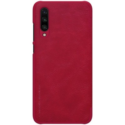 Xiaomi Mi 9 Lite prabangus „Nillkin“ Qin serijos raudonas odinis atverčiamas dėklas - knygutė | Priedai.lt