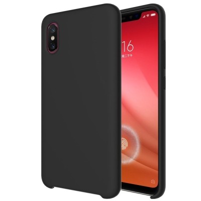 „Rubberized“ Xiaomi Mi 8 Pro juodas kieto silikono dėklas / Priedai.lt