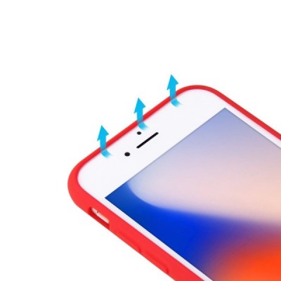 Apple iPhone 7 / 8 / SE 2020 „Shell“ kieto silikono TPU raudonas dėklas - nugarėlė | Priedai.lt
