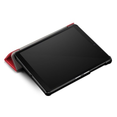 Samsung Galaxy Tab A 8.0 (T290, T295) atverčiamas raudonas odinis dėklas - knygutė | Priedai.lt