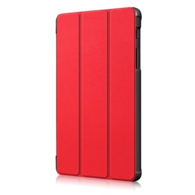 Samsung Galaxy Tab A 8.0 (T290, T295) atverčiamas raudonas odinis dėklas - knygutė | Priedai.lt