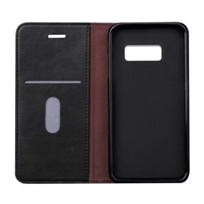 „Deluxe“ atverčiamas juodas odinis Samsung Galaxy A50 A505F (A50s A507F, A30s A307F) dėklas - knygutė / Priedai.lt