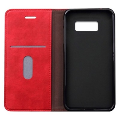 „Deluxe“ atverčiamas raudonas odinis Samsung Galaxy A50 A505F (A50s A507F, A30s A307F) dėklas - knygutė / Priedai.lt