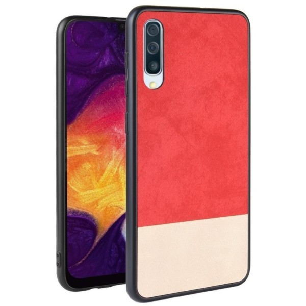 „Bi-Color“ Splicing kaaned - beež / punane (Galaxy A70)