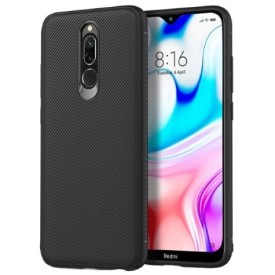 Xiaomi Redmi 8 kieto silikono TPU juodas dėklas - nugarėlė / Priedai.lt