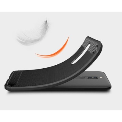 Xiaomi Redmi 8 (Redmi 8A) Carbon kieto silikono TPU juodas dėklas - nugarėlė | Priedai.lt