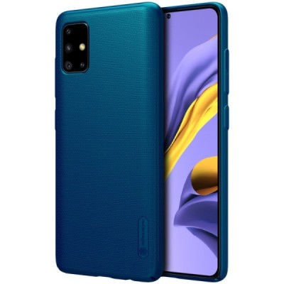Samsung Galaxy A51 (A515F) Nillkin Frosted Shield mėlynas plastikinis dėklas | Priedai.lt