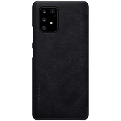 Prabangus Nillkin Qin serijos juodas odinis atverčiamas Samsung Galaxy S10 Lite (G970) dėklas | Priedai.lt