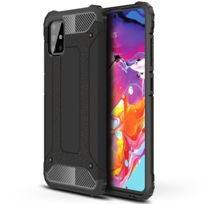 Samsung Galaxy A51 (A515F) sustiprintos apsaugos dėklas - juodas | Priedai.lt