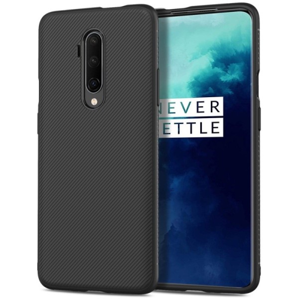 „Jazz“ Kõva silikoon (TPU) kaaned - must (OnePlus 7T Pro)