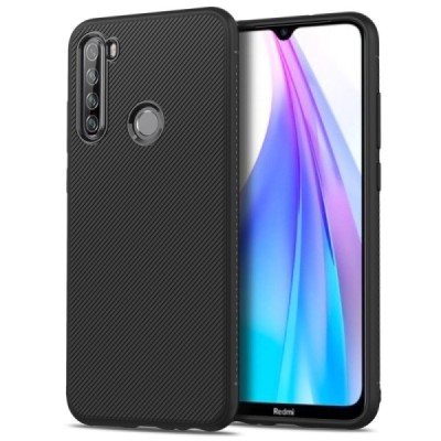 Xiaomi Redmi Note 8T Lenuo kieto silikono TPU juodas dėklas - nugarėlė | Priedai.lt