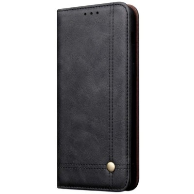 Deluxe atverčiamas juodas odinis Huawei Honor View 20 (V20) dėklas - knygutė | Priedai.lt