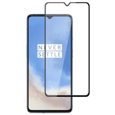 OnePlus 7T (OnePlus Sevent) „Mocolo“ 9H Tempered Glass sustiprintos apsaugos juodas pilnai dengiantis apsauginis ekrano stiklas