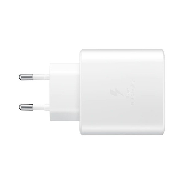 „Samsung“ Super Fast Charging 2.0 sieninis įkroviklis (45W) - baltas + USB Type-C laidas