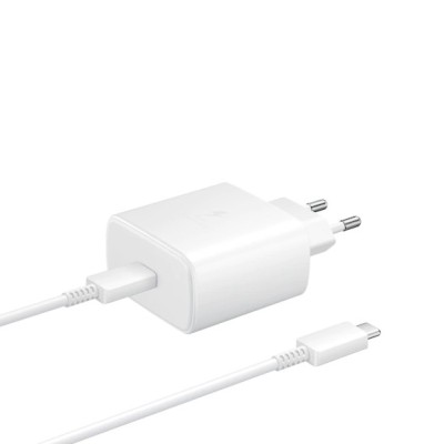 Originalus „Samsung“ Super Fast Charging 45W EP-TA845 įkroviklis su Type-C laidu 5A - baltas | Priedai.lt