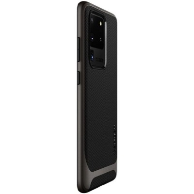 „Spigen“ Neo Hybrid Gunmetal sustiprintos apsaugos Samsung Galaxy S20 Ultra (G988) juodas dėklas | Priedai.lt