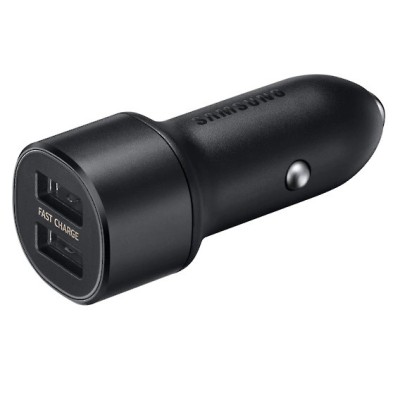 Originalus Samsung Dual Fast Charge EP-L1100 automobilinis įkroviklis juodas | Priedai.LT