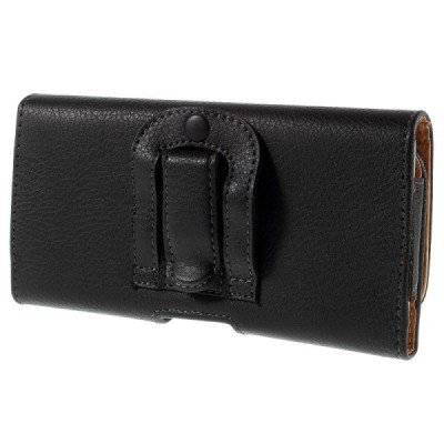 Belt Clip universalus juodas odinis dėklas prie diržo (XXL dydis) | Priedai.lt
