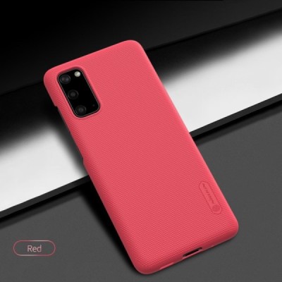 Samsung Galaxy S20 Nillkin Frosted Shield raudonas plastikinis dėklas, nugarėlė | Priedai.lt