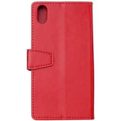 Samsung Galaxy XCover Pro (G715) atverčiamas raudonas odinis dėklas, knygutė - piniginė | Priedai.lt