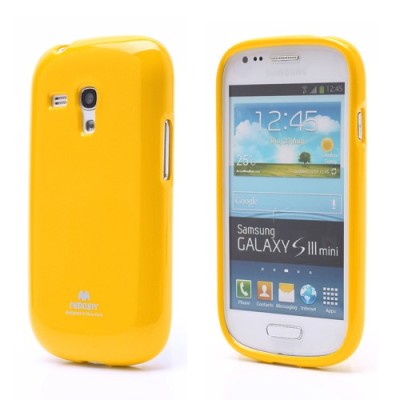 Mercury geltonas Samsung Galaxy S3 mini i8190 TPU kieto silikono dėklas (nugarėlė) / Priedai.lt