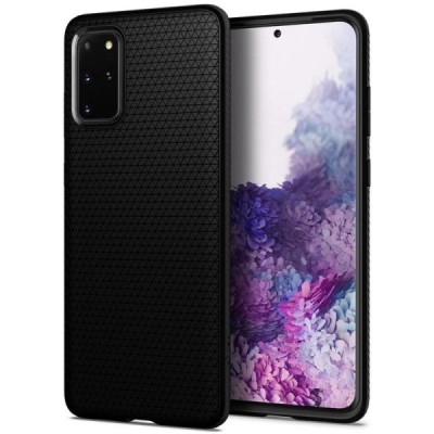 Samsung Galaxy S20+ Plus (G986) Spigen Liquid Air juodas kieto silikono dėklas - nugarėlė | Priedai.lt