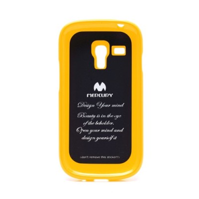 Mercury geltonas Samsung Galaxy S3 mini i8190 TPU kieto silikono dėklas (nugarėlė) / Priedai.lt