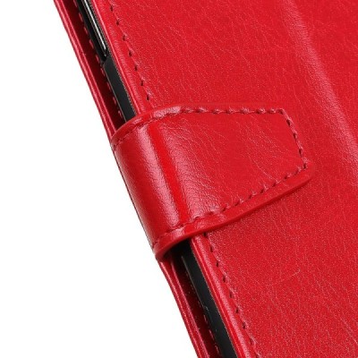 Nokia 2.3 atverčiamas raudonas odinis dėklas, knygutė - piniginė | Priedai.lt