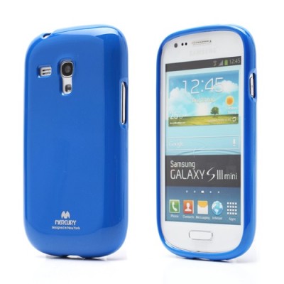 Mercury mėlynas Samsung Galaxy S3 mini i8190 TPU kieto silikono dėklas (nugarėlė) / Priedai.lt