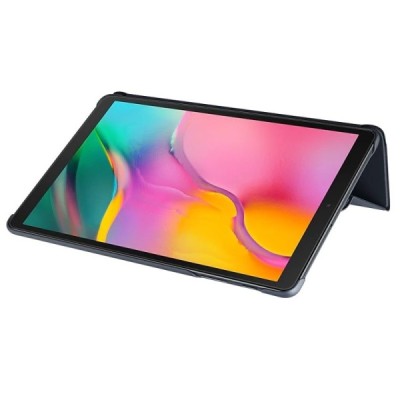 Originalus Samsung Galaxy Tab A 10.1 2019 (T515, T510) Book Cover EF-BT510 atverčiamas juodas odinis dėklas | Priedai.lt