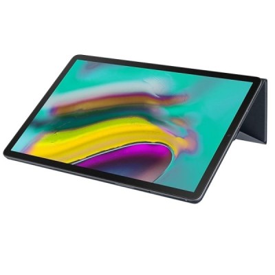 Originalus Samsung Galaxy Tab S5e (T720, T725) Book Cover EF-BT720 atverčiamas juodas odinis dėklas | Priedai.lt