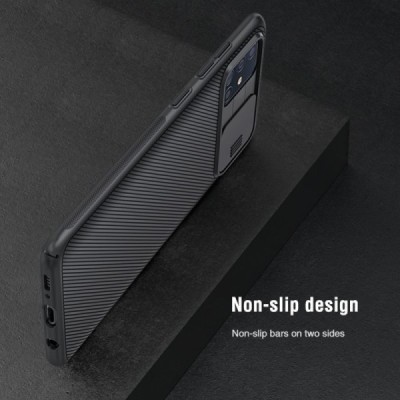 Samsung Galaxy A51 (A515) Nillkin CamShield juodas dėklas, nugarėlė su kameros apsauga | Priedai.lt