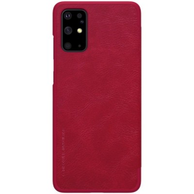Samsung Galaxy S20+ Plus (G985) prabangus Nillkin Qin serijos raudonas odinis atverčiamas dėklas - knygutė | Priedai.lt