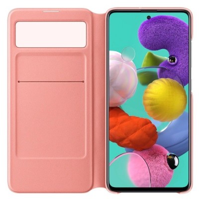 Samsung Galaxy A51 (A515) originalus S View Wallet Cover atverčiamas baltas dėklas - knygutė | Priedai.lt