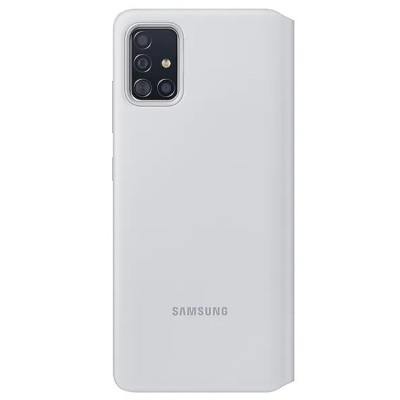 Samsung Galaxy A71 (A715) originalus S View Wallet Cover atverčiamas baltas dėklas - knygutė | Priedai.lt